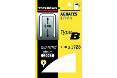 TECHMAN Agrafes fil fin type b 12mm10122 v