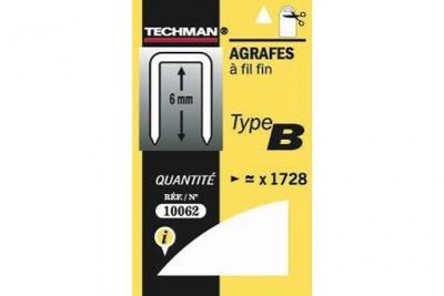 TECHMAN  - Agrafes 6 mm - type B