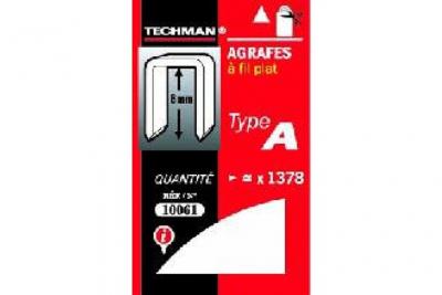 CENTRALE BRICO Techman - Agrafes 8 mm - type U