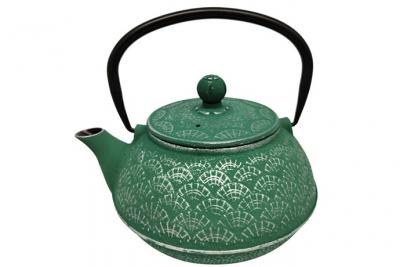  Th&eacute;i&egrave;re japonaise verte en fonte 0.9 litre