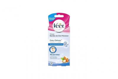 VEET  bandes de cire visage - peaux sensibles maxi format 40 bandes