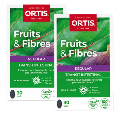 ORTIS  Fruits&Fibres Regular Transit Intestinal 2x30 Comprim&eacute;s