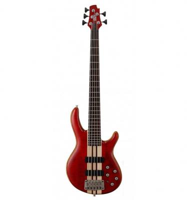 CORT Artisan A5 plus FMMH - Rouge cerise pores ouverts - Guitare basse 5 cordes