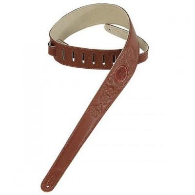 LEVY S Levys Mss60sg Sangle Cuir Motifs Surpiqu&eacute;s Brown
