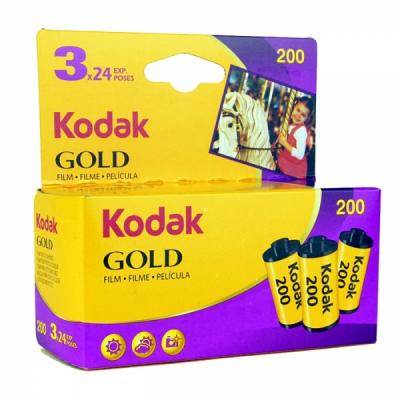 KODAK Film n&eacute;gatif couleur 24x36  Gold 200iso 24poses x3