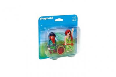 Playmobil duo pack - 6842 - f&eacute;e et nain de la for&ecirc;t