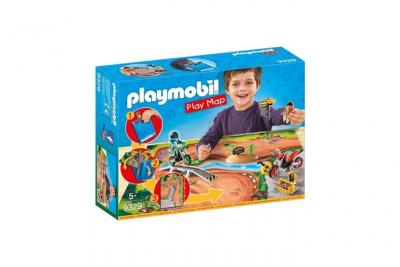 PLAYMOBIL 9329 Action - Pilotes motocross avec support de jeu