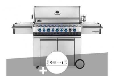 NAPOLEON Barbecue &agrave; gaz  prestige pro 665 sib inox + r&ocirc;tissoire