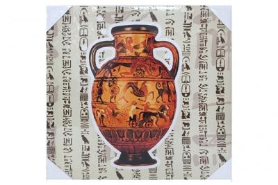 RETRO Cadre en toile poterie egyptienne