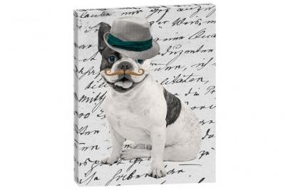 LE MONDE DES ANIMAUX Cadre rectangulaire en Toile Bulldog FABRIQUE EN FRANCE