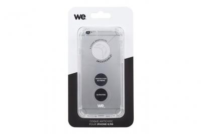 WE. CONNECT We coque de protection ANTI-CHOCS APPLE IPHONE 6 / 6S Transparent: 4 coins renfo