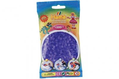 HAMA Sachet de 1000 perles  midi : lilas transparent 