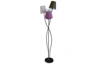 TOSEL LILLE - Lampadaire arbre m&eacute;tal noir , violet,cr&eacute;me et marron