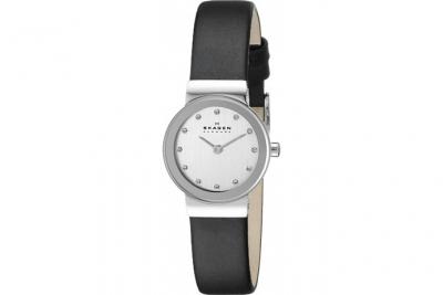 SKAGEN Montre Femme  Freja 358XSSLBC Noire Design classique et &eacute;pur&eacute;