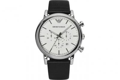 EMPORIO ARMANI Montre Homme  Classic AR1807 Chronom&egrave;tre Cuir Noir