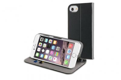 ASCENDEO Muvit etui folio fit croute de cuir noir pour apple iphone 7 MUFIT0001
