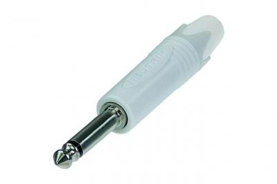 NEUTRIK Jack 6.35 mm m&acirc;le, droit NP2X-WT Nombre de p&ocirc;les (num): 2 mono blanc