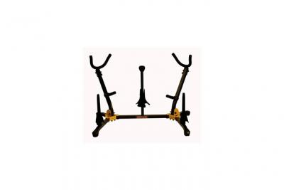HERCULES STANDS Support pliable pour 2 saxophones avec c&ocirc;nes additionnels DS538B