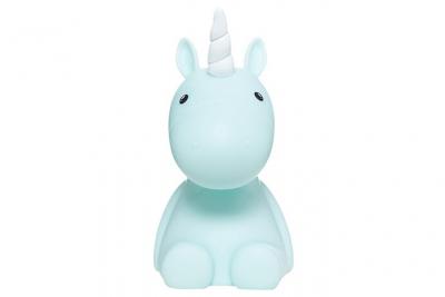  Veilleuse licorne LED bleue H17cm