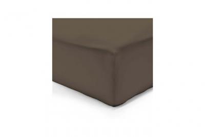  Vision - Drap housse Chocolat - 140x190cm - 100% coton