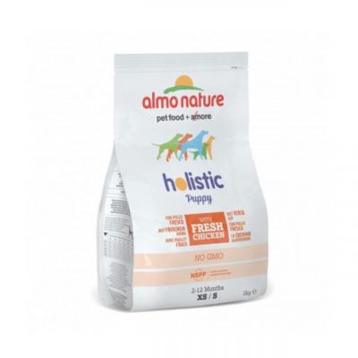 ALMO NATURE Croquettes  holistic pour chiot petite race poulet et riz sac 2 kg