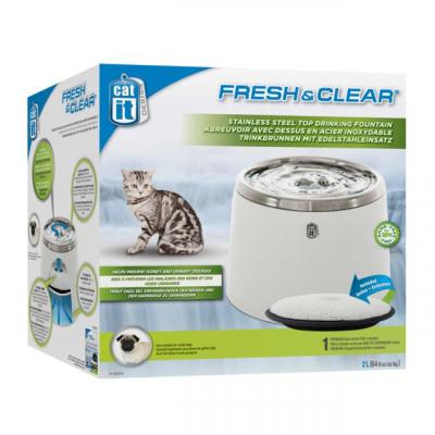 CATIT Fontaine &agrave; Eau Chat Acier Blanche