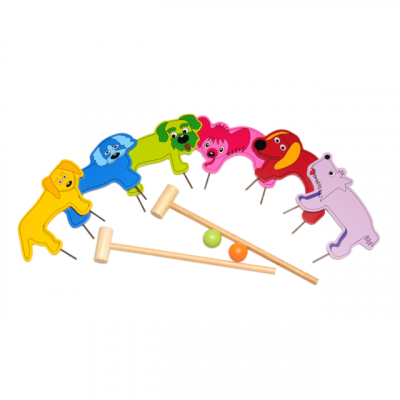 BUITENSPEEL Jeu de croquet en bois 