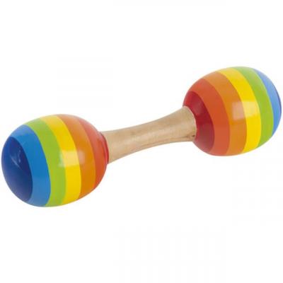 GOKI  Maraca halt&egrave;re SenBois - L16cm - Bois - Multicolore
