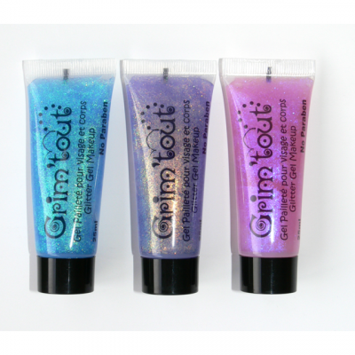 GRIMTOUT  - Tubes De Gel Paillet&eacute; Pour Visage & Corps - Lot De 3