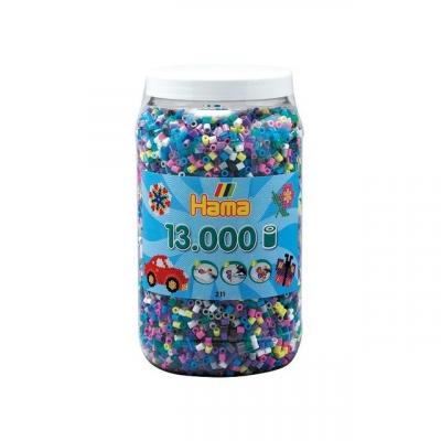 HAMA Pot 13000 perles  midi m&eacute;lange coloris assortis r&eacute;f 211-69 