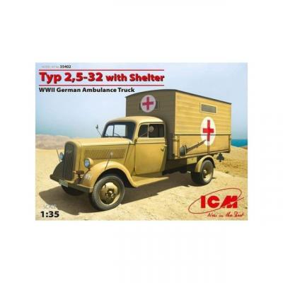ICM Maquette  Typ 2,5-32 (1,5 to), with shelter WWII German Ambulance-