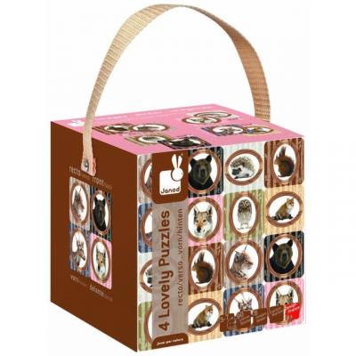JANOD Coffret de 4 puzzles progressifs sur les animaux de la for&ecirc;t - 16 - 20 - 24 - 30 pieces -  - j02823 