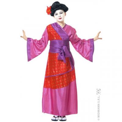 WIDMANN Costume Geisha Enfant - Rouge / rose / violet - 128 cm