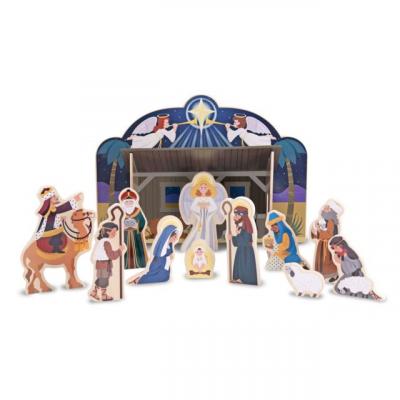 MELISSA & DOUG MELISSA & DOUG - 13858 - D&Eacute;CORATION DE F&Ecirc;TE - SC&Egrave;NE DE LA NATIVIT&Eacute; EN BOIS 