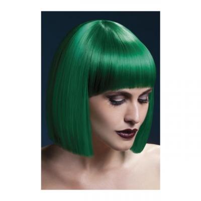 PL RH SMITH & SONS WIGMAKERS LTD TRADING AS SMIFFY S, Smiffys Perruque Lola collection Fever, vert, carr&eacute; droit avec frange, 30cm / 12in Taille Unique