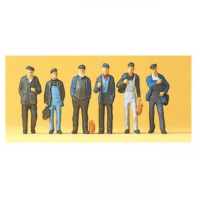 PREISER Figurine  Ouvriers et dockers-H0 - Figurines pour trains