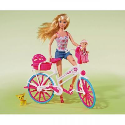 SMOBY SIMAB Steffi Love Balade V&eacute;lo - B&eacute;b&eacute; + Chien Inclus