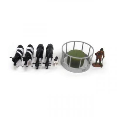 TAKARA TOMY Set de vaches avec ratelier et personnages