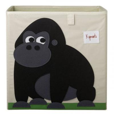 3 SPROUTS Cube de rangement Gorille (33,5 x 33,5 cm)