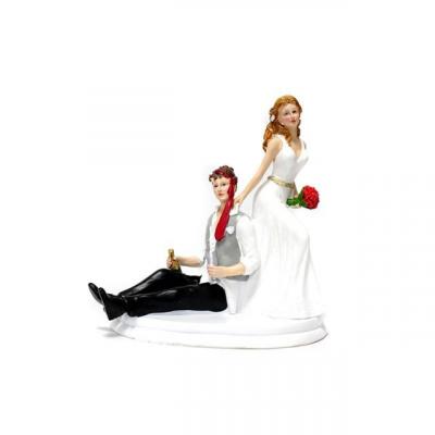 Dekora - 305133 Figurine pour g&acirc;teau du mariage, Blanc, 14cm