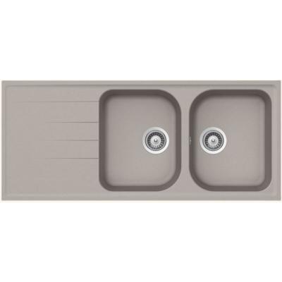 SCHOCK Vier granit gris b&eacute;ton  viola 2 bacs 1 &eacute;gouttoir - gris