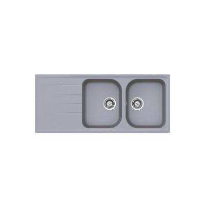 SCHOCK Vier granit gris  viola 2 bacs 1 &eacute;gouttoir - gris