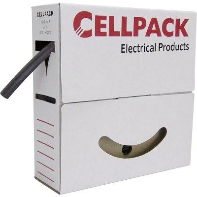 CELLPACK Gaine thermor&eacute;tractable sans colle 3:1 127125 noir &Oslash; avant retreint: 12 mm 8 m