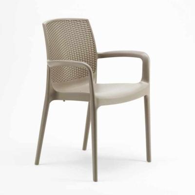 GRAND SOLEIL Lot de 6 fauteuils empilables BOHEME coloris anthracite