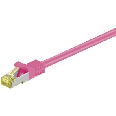 Goobay RJ-45 CAT7 1m c&acirc;ble de r&eacute;seau Magenta S/FTP (S-STP)