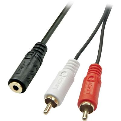 C&acirc;ble audio Premium 2 x RCA (Cinch) vers jack 3,5mm femelle, 25cm
