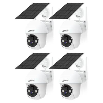 ANRAN  4 cam&eacute;ras de surveillance Q1, 360 degr&eacute;s sans surveillance d&rsquo;angle mort, voix bidirectionnelle, partage de dispositif de soutien 