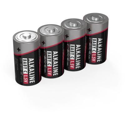 ANSMANN  1x4 Alkaline Baby C Lr 14 Red-line Batteries Noir