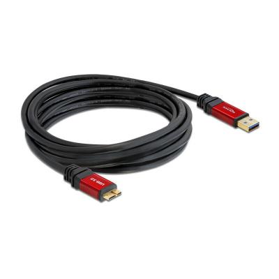 DELOCK Premium - C&acirc;ble USB - USB type A (M) pour Micro-USB de type B (M) - USB 3.0 - 5 m - noir