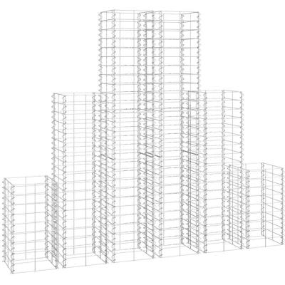 VIDAXL  6 gabions en fil galvanis&eacute; 141049